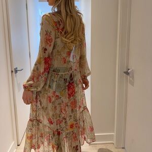 Floral Chiffon Maxi Dress